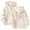 Beige, variant on Women's Hooded Sweatshirts Crew Neck Bow Printed Full Zip Up Jackets Long Sleeve Loose Fit Hoodies Casual Fashion 2025 Top