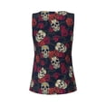 thumbnail image 5 of Gaeub Roses Skulls Women's Workout Tank Tops Lightweight Sleeveless Shirts for Women for Athletic Running Tennis Yoga - XX-Large, 5 of 9