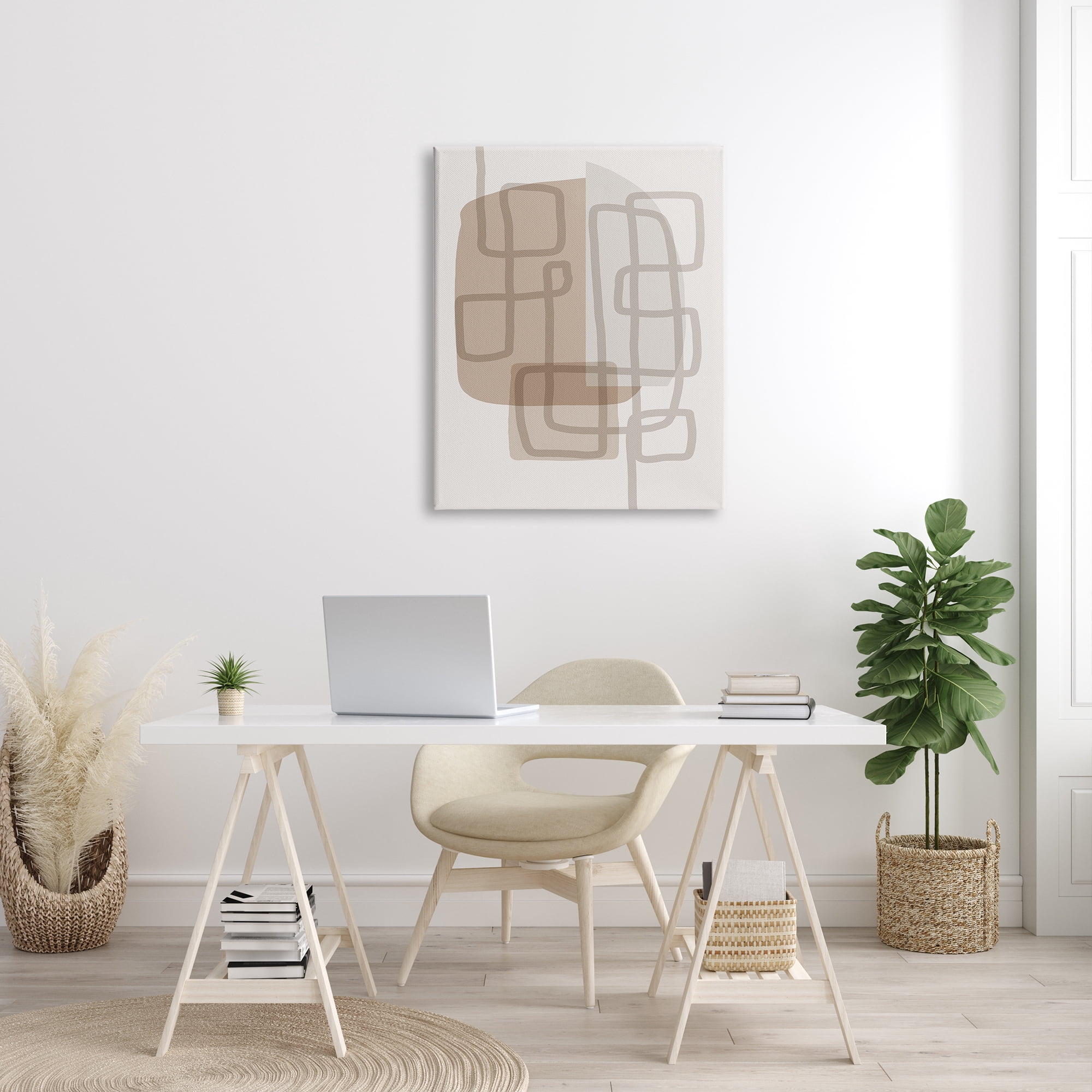Stupell Industries Abstract Brown Beige Tan Shapes Modern Earth Tones, 30 x 40, Design by Urban Epiphany