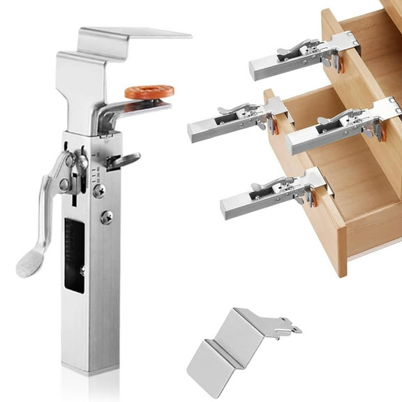 Drawer Front Installation Clamps, Woodworking Tool Drawer Fixing Clamp Adjustable, Drawers Face Clamp with Two Types of Clips, Quick-Install Universal Fit Labor-Saving Cabinet Clamps