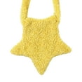 thumbnail image 1 of Bolso en forma de estrella Color puro Tacto suave Gran capacidad Elegante bolso de hombro de felpa para citas Compras navideñas Amarillo limón Tamaño libre, 1 of 14
