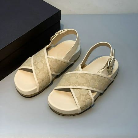 

New women s shoes canvas cross-buckle color matching flats heightening summer open-toe sandals