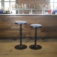 thumbnail image 4 of AmeriHome Backless Bar Stool Set Adjustable Height with Grey Polyester Fabric Seat Material, 4 of 5