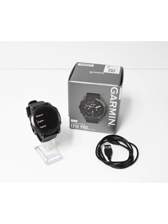 Pre-Owned Garmin epix Pro (Gen 2) Sapphire Edition, 51mm, High Performance Smartwatch, Advanced Training Technology, Built-in Flashlight, Black