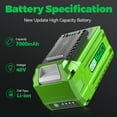 thumbnail image 6 of 2Pack Replacement Lithium Battery for Greenworks 40V 7.0Ah Battery 29472 29462 2901319 24282 24252 21332 25322 20672 2101602 20312 24322 21362 26272 Lithium Battery, 6 of 10