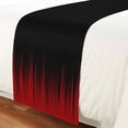 Bed Runner Red Black Lines Bedding Scarves Soft Decorative Bed Flag ...