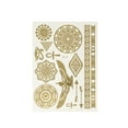 thumbnail image 2 of Wrapables® Celebrity Inspired Temporary Tattoos in Metallic Gold Silver and Black (6 Sheets), Large, Goddess Symbols, 2 of 8