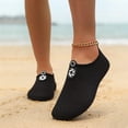 thumbnail image 2 of Unisex Solid Color Water Shoes Flat Breathable Lightweight Wading Shoes Quick Drying Non Slip Sneakers Black Size 10, 2 of 5