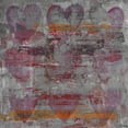 thumbnail image 2 of "Pink Grey Hearts" Painting Print on Wrapped Canvas, 2 of 7