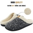 thumbnail image 2 of Men's Cozy Memory Foam Slippers with Fluffy Plush Wool-Like Lining, Slip-on Clog Slippers with Non-Slip Rubber Sole, 2 of 7
