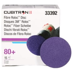 3 Cubitron II Fibre Roloc 80 Grade Disc 33392