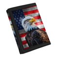 thumbnail image 2 of Psesaysky Youth Wallet Eagle American Flag Print Magic Stiker Small Purse for Sports, Polyester Lightweight Trifold Card Wallet, 2 of 6