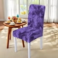 thumbnail image 4 of TSOVTHRID Purple Tie Dye Print Table Cover and Chair Slipcovers Set of 7, Removable 55x82 Inch Rectangle Tablecloth with Chair Covers, Water-Resistant Furniture Protectors, Machine Washable, 4 of 6
