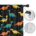 thumbnail image 4 of Blackout Kids Curtains,Black Colorful Dinosaurs Pattern Childrens Insulated Curtains Set Of 2,Bedroom Essentials,Toddler Room Decor 52"x63", 4 of 5