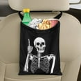 thumbnail image 5 of Yuyamidu Skull Car Trash Bag Hanging Car Rubbish Bag Small Garbage Bag for SUV Truck Auto Interior Accessories Portable Car Trash Can Bin for Front or Back Seat, Black, 5 of 7
