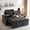 Black, variant on 3-in-1 Sleeper Sofa,65" Loveseat Sofa Bed, 2 Seater Convertible Small Couch with 360° Swivel Side Table and USB,Chenille Pull Out Bed ,Gray