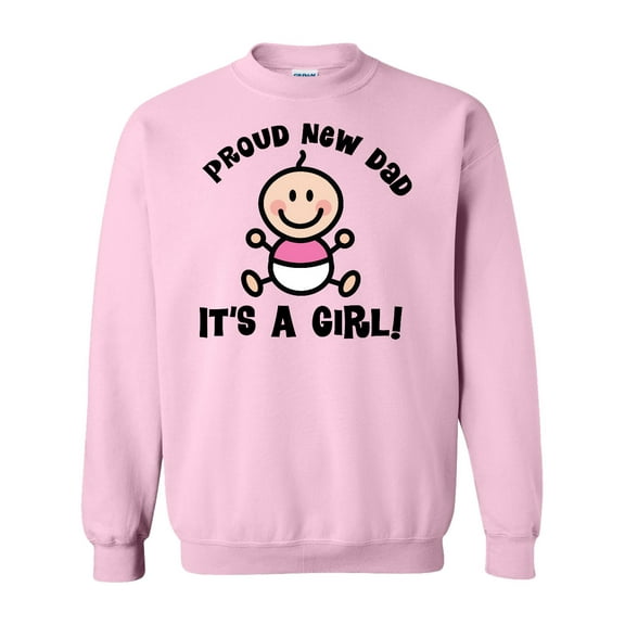 Inktastic Proud New Dad (girl) Adult Sweatshirt