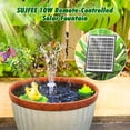thumbnail image 2 of AISITIN 10W Solar Fountain with LED Colorful Lights & 3000mhA Battery, 2024 Upgraded Solar Bird Bath Fountain with Fixed Bracket, Remote Control Solar Water Fountain Pump for Bird Bath, Pools and Outd, 2 of 9