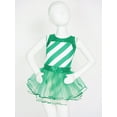 thumbnail image 3 of Zaldita Kids Girls Sequin Striped Christmas Dance Dress Ballet Tutu Ballerina Gymnastics Leotard Green 12, 3 of 7