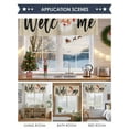 thumbnail image 6 of Santa Claus Valances for Windows, 42 x 18in, Christmas Welcome Linen Rod Pocket Kitchen Valance Curtain Light Filtering Window Treatments for Living Room Bedroom, 1 Panel, 6 of 7