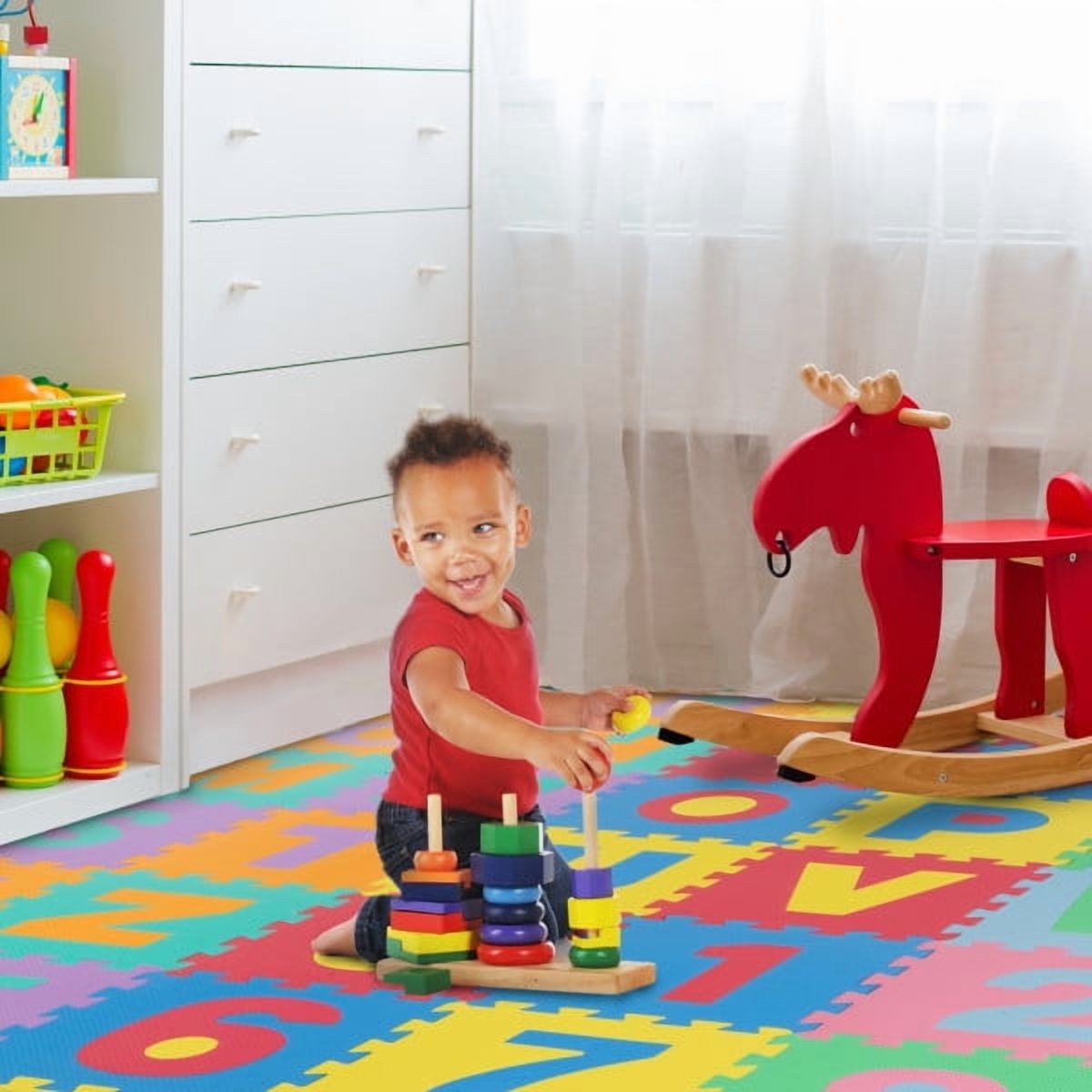 Trademark Games Kids' 96-Piece Foam Floor Puzzle Play Mat (Multicolored)