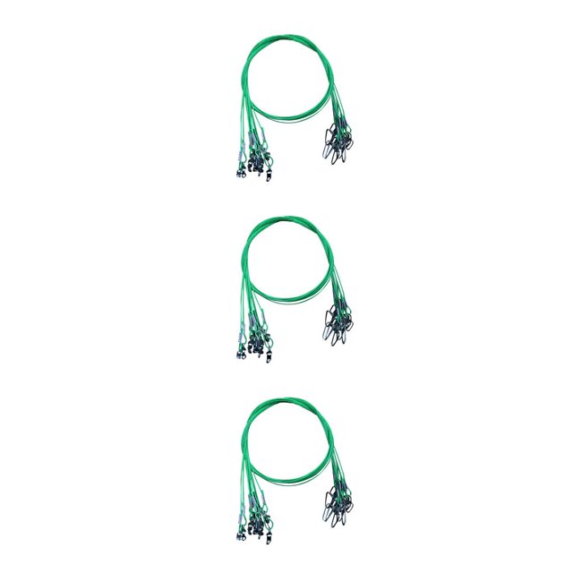 Soidarity Líderes de pesca de alambre de grueso de 50CM 150Lb con broches giratorios Accesorios de aparejos de línea de acero inoxidable de cobre Type1 NO1 Soidarity CBP032199