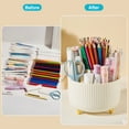 thumbnail image 5 of Lolocor Desk Pencil Pen Holder, 360 Degree Spinning, Beige, 5 Count, 5 of 7