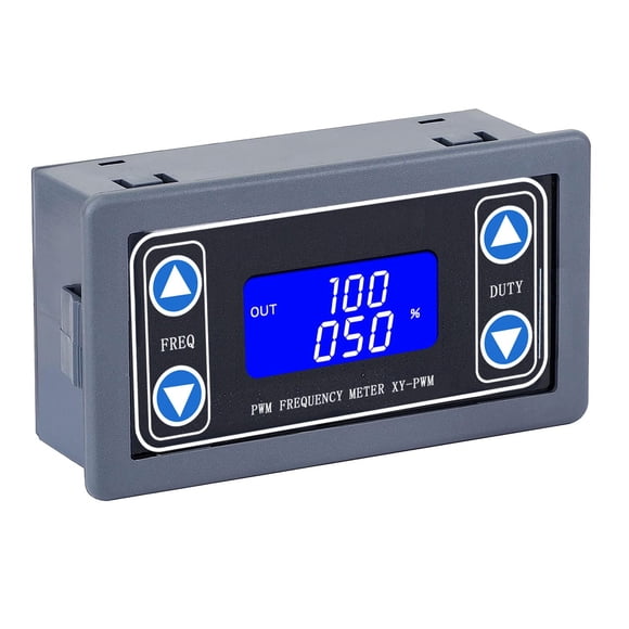CenryKay Generador de señal ajustable PWM Frecuencia de pulso Ciclo de trabajo Onda rectangular Generador de señal de onda cuadrada DC 3.3-35V 5-30mA Módulo de pantalla LCD