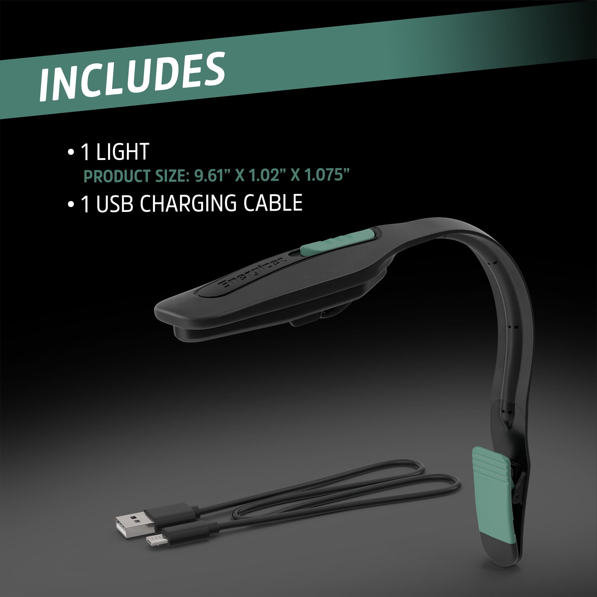 Energizer Rechargeable LED Book Light, Warm White Reading Light with Clip