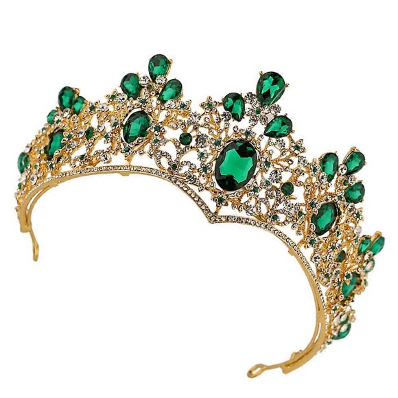 Crystal Wedding Tiara Hair Accessory for Bride Women Special Occasions 6.3×6.3×3.1in 1Set