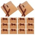 thumbnail image 1 of BESTYASH 50Pcs Coffee Color Kraft Paper Envelopes with Ribbon Bow for Holiday Cards and Special Occasions, 1 of 6