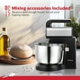 thumbnail image 2 of Holstein Housewares - 250W 5-Speed Hand and Stand Mixer with LED Light, Black/Stainless Steel, 2 of 9
