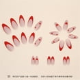 thumbnail image 2 of Fofosbeauty 24pcs Press on Nails, 2024 Fake Nails Stiletto Tips Design, Glamorous Love Red, 2 of 9
