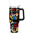 thumbnail image 2 of 40OZ Friends Tumbler with Handle,Vacuum Insulated Stainless Steel Thermal Cup for TV Show Fans Gifts Keeps Drinks Cold & Hot, 2 of 6