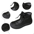 thumbnail image 7 of Womens Ankle Boots Stitching Vintage Soft Leather Waterproof Short Rding Booties Winter Outdoor Sneakers, 7 of 7