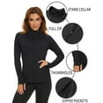 thumbnail image 5 of TACVASEN Women's Long Sleeve UV Shirts Quick Dry Hiking Workout Athletic Tops Black S, 5 of 7