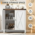 thumbnail image 3 of AOILE Farmhouse Sideboard Buffet Cabinet, Coffee Bar Cabinet with 2 Doors and Adjustable Shelves, Small Accent Storage Console for Living Room, Entryway, or Dining Room, 3 of 9