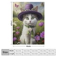thumbnail image 4 of Orinice Cute Cat Blanket Printed Throw Blanket for Kids Child Adults Soft Warm Flannel Blanket for Bed and Couch Bedroom Decor  60x80in, 4 of 6