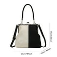 thumbnail image 5 of Handbags for Women, Retro Flannel Handbag Clip Crossbody Bag Vintage Commute Shoulder Bag (Black), 5 of 5