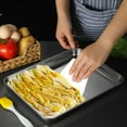 thumbnail image 5 of RUIYUNZHUZHU 2 Set Baking Sheet with Rack Set for Cookies Meats Silver, 5 of 7