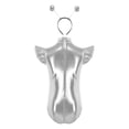 thumbnail image 4 of vastwit Girls Astronaut Leotard Metallic Alien Outfits Outer Space Fighter Bodysuit with Hair Hoop Silver 10, 4 of 7