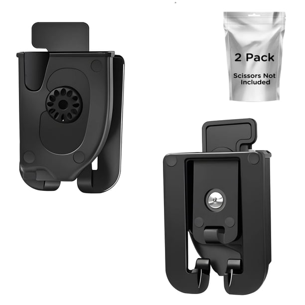 Soporte para tijeras Trauma LEEPENK, táctico, plegable, paquete de 2, negro