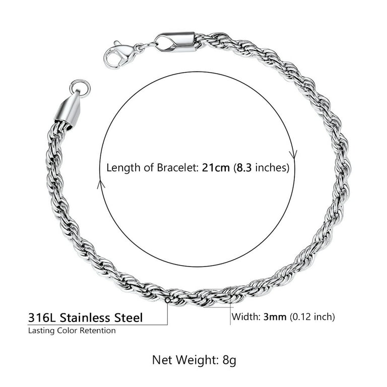 raoing 3MM Chain Bracelet (サイズ21.5cm) raoing 3MM Chain Bracelet (サイズ21.5cm) 3MM Chain Bracelet