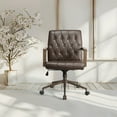thumbnail image 4 of Waltham Office Chair in Chocolate Faux Leather, 4 of 10