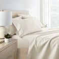 thumbnail image 3 of Twin, Ivory Solid Microfiber 6 Piece Bed Sheet Set, by Noble Linens, 3 of 11