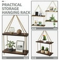 thumbnail image 5 of GOOHOCHY Wood Wall Hanging Shelves for Plants and Decor Brown Color Suitable for Home Use Multipurpose Design, 5 of 8