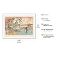thumbnail image 2 of Okegawa Station - from Sixty-nine Stations of Kiso Road - Vintage Japanese Ukiyo-e Woodblock Print by Hiroshige, Eisen c.1800s - Japanese Unryu Rice Paper Art Print (Unframed) 12 x 16 in, 2 of 4