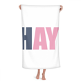 thumbnail image 1 of HAY Quote Black Encourage Positive Hello Hand Towel Bath Facecloth Soft Cotton Washcloth, 1 of 4