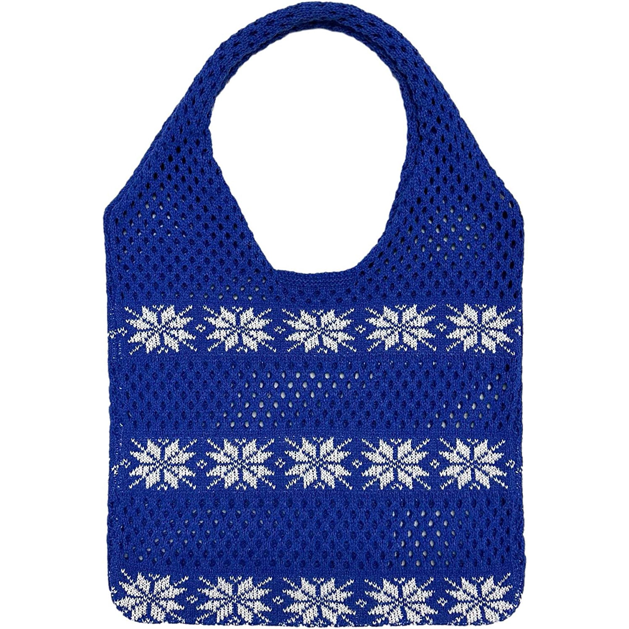 Pikadingnis Y2K Fairycore Knit Tote Bag Aesthetic Indie Beach Purse Hippie Preppy Duffle Bag Downtown Girl Cottagecore Accessories, Kids Unisex, Size