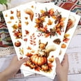 thumbnail image 3 of 4 Sheets Colorful Autumn Cute Squirrel Rub on Transfers Pumpkin Flowers Furniture Decor Transfers Decal Transfer Stickers for DIY Bedroom Living Room Desk Table Decoration, 3 of 9
